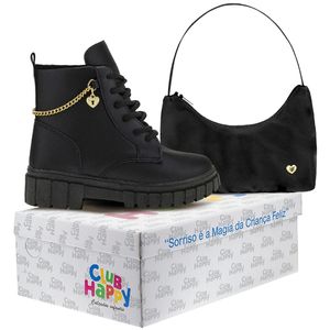 Bota Infantil Menina Coturno Infantil Feminina Maravilhosa Com Bolsinha