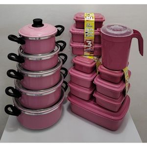 Kitt Jogo de Panela 5- peças + 10 Potes + 1- Jarra