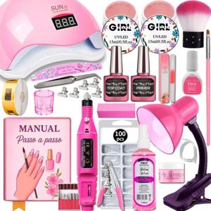 Kit Unha Gel Manicure Completo Profissional + Luminária | Envio Imediato