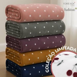 Manta Cobertor Microfibra Casal Queen King Quentinha Antialérgico Poá Habitat