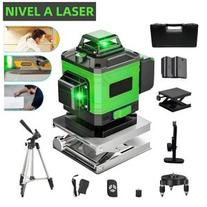 12/16 Linhas Nível a Laser Ajustável Nível 360 ° Medição Da Linha De Ferramentas Rotativas