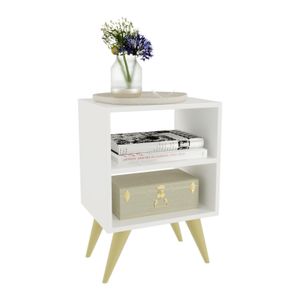 Mesa de Cabeceira Nicho Quarto Casal Decoração Retro Palma