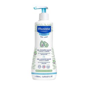 Gel Lavante Suave Mustela Bebê Corpo e Cabelo 500ml
