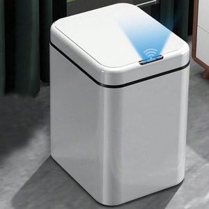 Lixeira Inteligente De Banheiro Com Tampa sem Toque Automática com Sensor De Movimento 16-20 litros PILHA AA