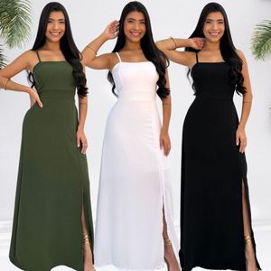 Vestido Longo Elegante Feminino Madrinha Social Não Amassa Lastex Casual Casamento