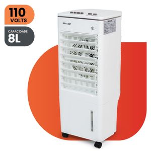 Climatizador de Ar Frio Portátil Umidificador Zellox Slim ZLX-8 4 em 1 110V