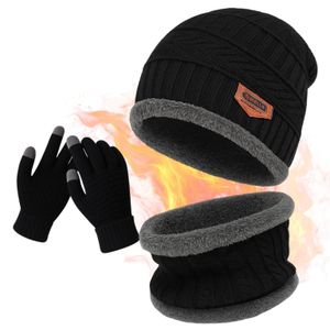 Kit De Frio Intenso Luva Touch + Touca e Protetor De Pescoço Pelinho Forrado Masculino Feminino