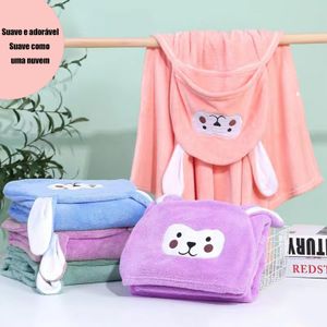 💓Toalha de Banho  Bebê Com Felpuda Capuz Infantil Recém Nascido com Orelhinha Menino e Menina 138*68cm