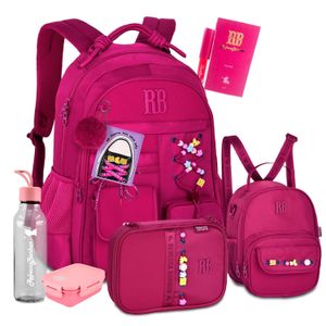 Kit Escolar Mochila Lancheira Térmica Estojo Grande Exclusivo Rebecca Bonbon Lançamento Oficial