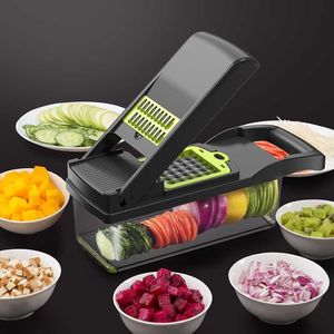 Profissional Multiuso Cozinha Slicer Aço Inox 14 em 1 Fatiador Cortador Ralador De Legumes Verduras Frutas Alimentos