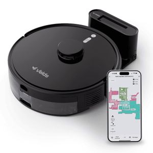 Robô Aspirador De Pó Velds Wi-fi 3 Em 1 - Varre + Aspira E Passa Pano com Mapeamento Via App Bivolt
