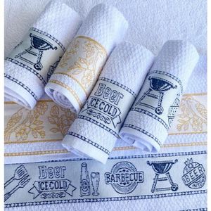 Kit 7 Panos Atoalhados  Copa Cozinha Prato Direto De Fabrica