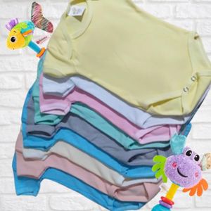 Body Bebê 10 ou 05 Peças | Manga Curta | Antialérgico 100% Algodão Premium Liso e Estampado |  P M G