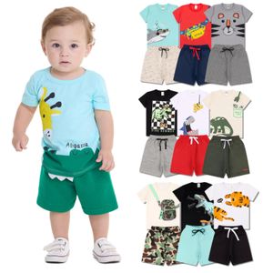 Kit Sortido 10 Peças de Roupas Infantil Bebê Menino (5 Camisetas + 5 Bermudas) Kit 5 Conjuntos Bebê