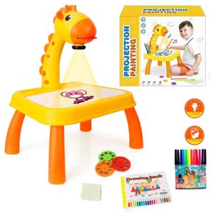 Mesa Projetora Lousa Mágica Infantil Brinquedo de Desenhar Pintar Colorir Acompanha Desenho Projetor
