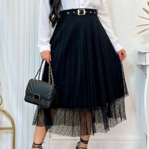 Saia Tule póa Forrada tendencia  Moda evangélica Fardamento Festividade Congresso modesta