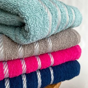 Kit 5 Toalhas 100% Algodão Grande Macia Várias Cores Luxo