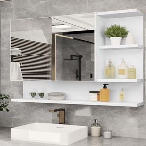 QUEIMA DE ESTOQUE! Armário Espelheira com Porta Cle - VÁRIAS CORES