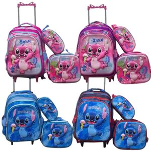 Kit Mochila Stitch 3D Escolar Feminina e Masculina com Lancheira Térmica e Estojo