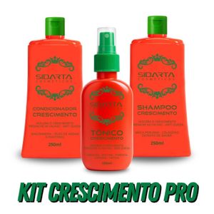 Combo Pró+ (3x3CF) Sidarta Crescimento Capilar = Tônico Explosivo + Shampoo + Condicionador 💣