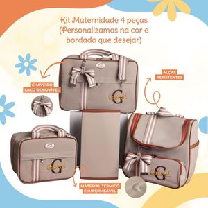 Kit maternidade personalizado 4 peças | Coleção Pequenos Encantos