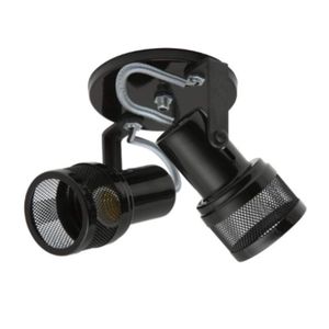 Spot B2 Simples Telinha Para 2x E27 Led Bulbo Preto - Bivolt
