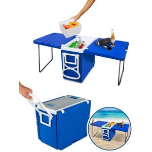 Cooler Multifuncional 3 em 1 - Super Térmica com 2 Mesas Integradas - 32 Litros (Não tem banquinho)