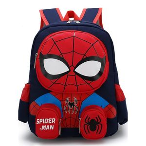 Bolsa escolar para crianças do ensino fundamental, Homem-Aranha, mochila estilo desenho animado KT Cat