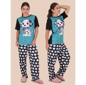 Pijama Manga Curta Calça Comprida Virginia Verão/Outono/Primavera