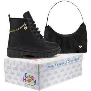 Bota Infantil Menina Coturno Infantil Feminina Maravilhosa Com Bolsinha