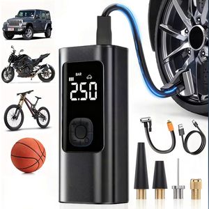 Bomba de Ar Digital Portátil Compressor Inflator Multi-função Calibrador de Carro Recarregável M6