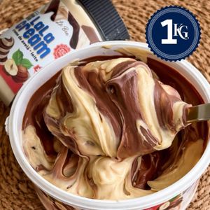 Creme de Avelã com Cacau e Ganache de Chocolate Branco LALA CREAM - La Ben 1Kg  - Doces no pote