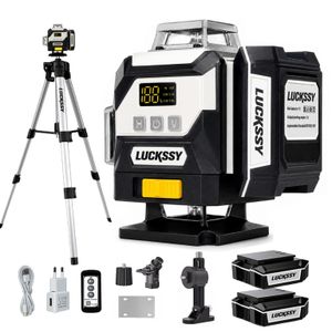Nível Laser Profissional 16/2 Linhas com Tripé Verde Autonivelante 2 Bateria