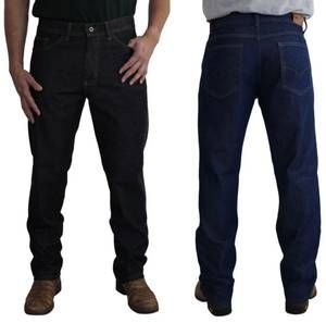 Kit 2 Calça Jeans Masculina Tradicional Corte Reto Promoção Resistente Linha Premium