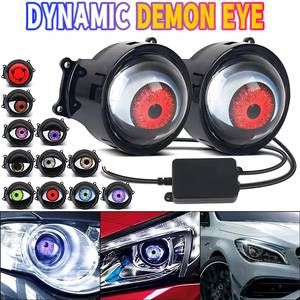 Olhos De Controle Remoto Dinâmico Diabo Led Luzes Do Carro 3 Polegada Kits Retrofit Montagem Farol Acessórios