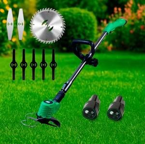 Aparador Roçadeira Cortador De Grama Elétrico Bivolt 110v/220v Com 2 Baterias Oferta Especial