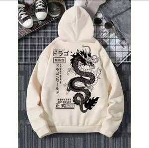 Moletom Canguru Dragão Chinês (COSTAS) Com Capuz E Bolso Casaco Feminino Masculino Flanelado Unisse...