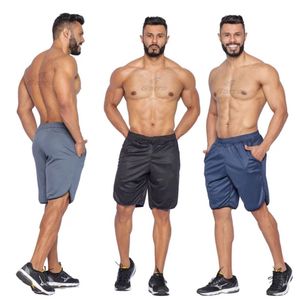 Kit 3 Bermudas masculinas street Fitness para atividade física e academia Garra Sport
