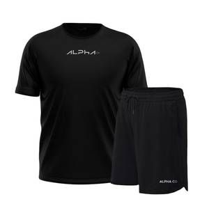Kit Bermuda+Camiseta New Fluid Dry Fitness Academia Alpha Co