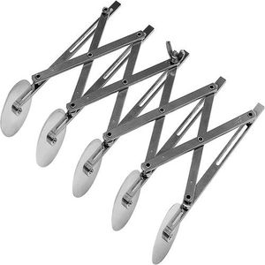 Ateco Cortador de aço inoxidável de 5 rodas, rodas de 6,35 cm (2 1/8 polegadas)