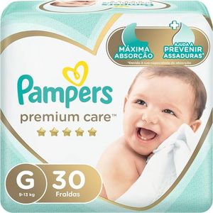 Fralda Pampers Premium Care G - 30 fraldas