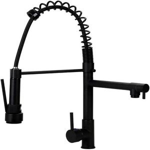 Torneira para cozinha Gourmet Misturador Monocomando Munim Pingoo.casa - Preta