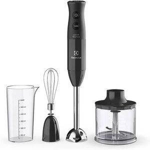 Mixer Misturador Multiuso Electrolux haste inox 3 em 1 600W 2 velocidades 3 acessórios mini processador resistente temperatura capacidade 600ml livre…