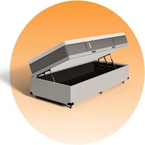 Cama Baú Emma® - Solteiro (88x188cm) - 1 ano de garantia