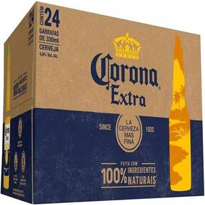 Pack Cerveja Corona Extra Long Neck 330ml - 24 unidades
