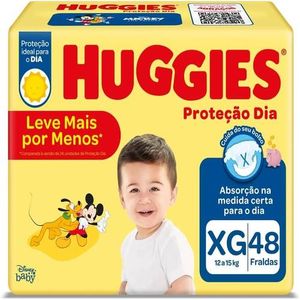 Huggies Fralda Proteção Dia Tam. XG - 48 fraldas