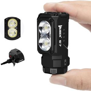 WUBEN E7 1800 Lumen Mini Lanterna Recarregável com Ímã - Lanterna EDC Super Brilhante de 6 Modos, LED Recarregável Tipo C; Lanterna de Bolso IP68 par…