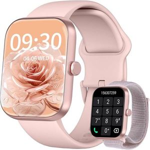 Smartwatch Feminino, Tela HD de 1,91" Relógio Fitness com Alexa, 100 Esportes, Frequência Cardíaca e Monitoramento do Sono, IP68 à rova d'água, Compa…