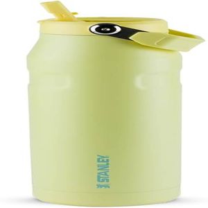 Stanley - Garrafa de Água Aerolight Ice Flow Flip Straw, Canudo Integrado, Abertura Grande, Aço Inoxidável Leve, 1.1 L, Pomelo